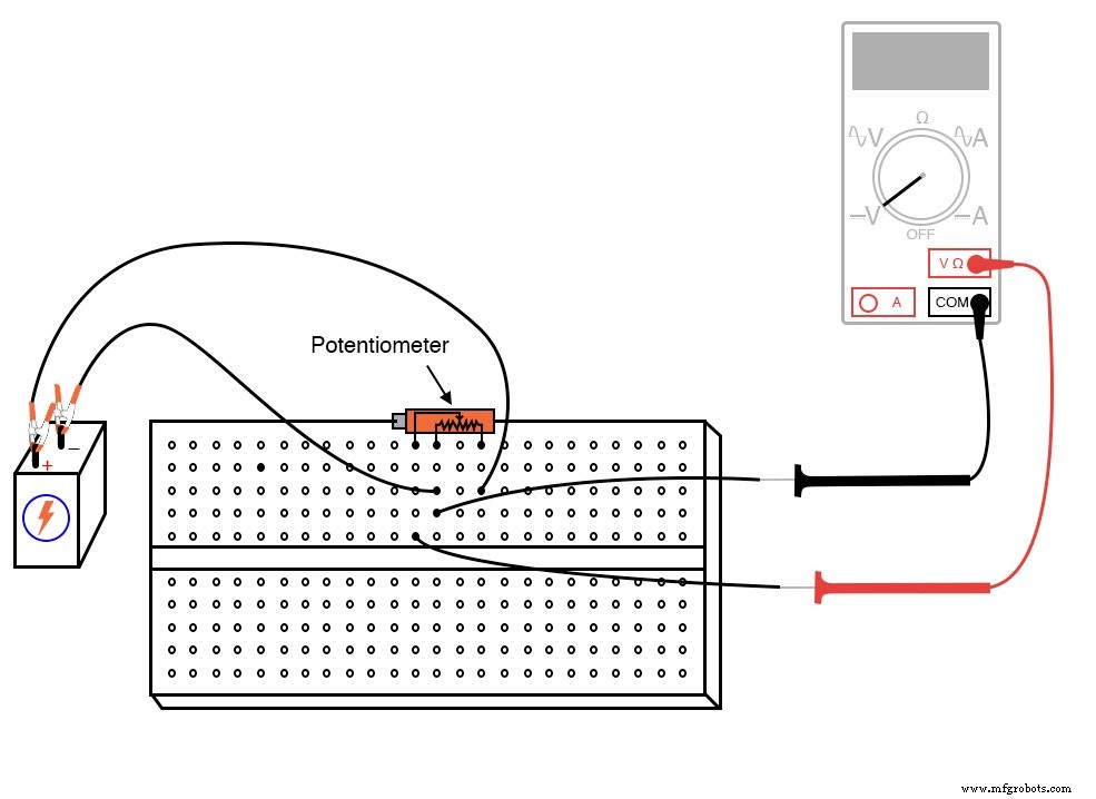Building a Precise Voltage Divider with a Potentiometer