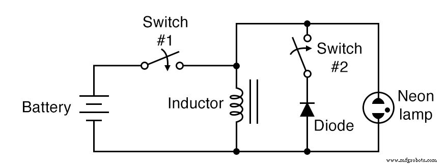 Commutating Diode Experiment: Suppressing Inductive Kickback with a Neon Lamp