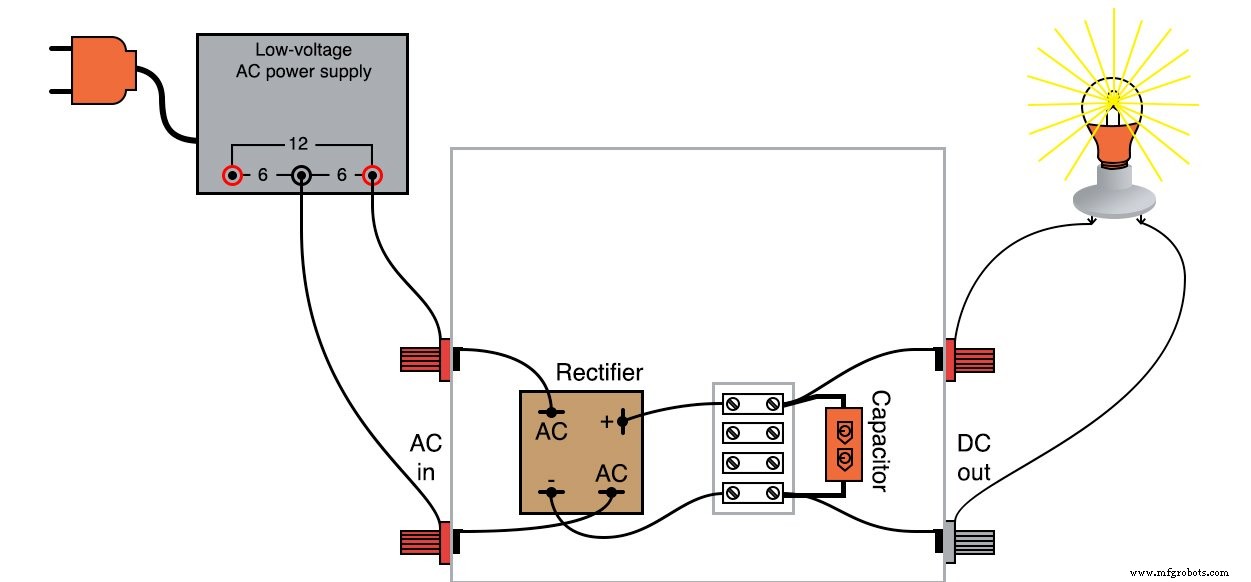 Constructing a Reliable Low‑Voltage AC/DC Power Supply: Bridge Rectifier & Capacitive Filter