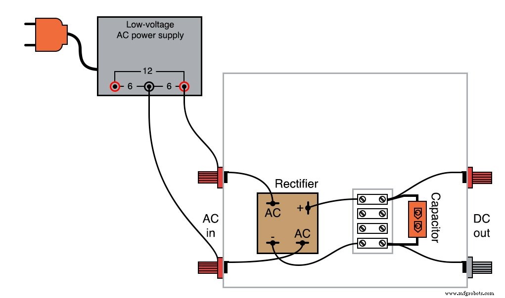 Constructing a Reliable Low‑Voltage AC/DC Power Supply: Bridge Rectifier & Capacitive Filter