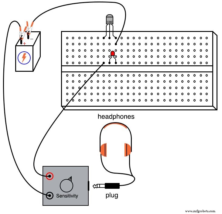 Pulsed‑Light Sensor: Amplify LED Light Pulses into Audible Sound