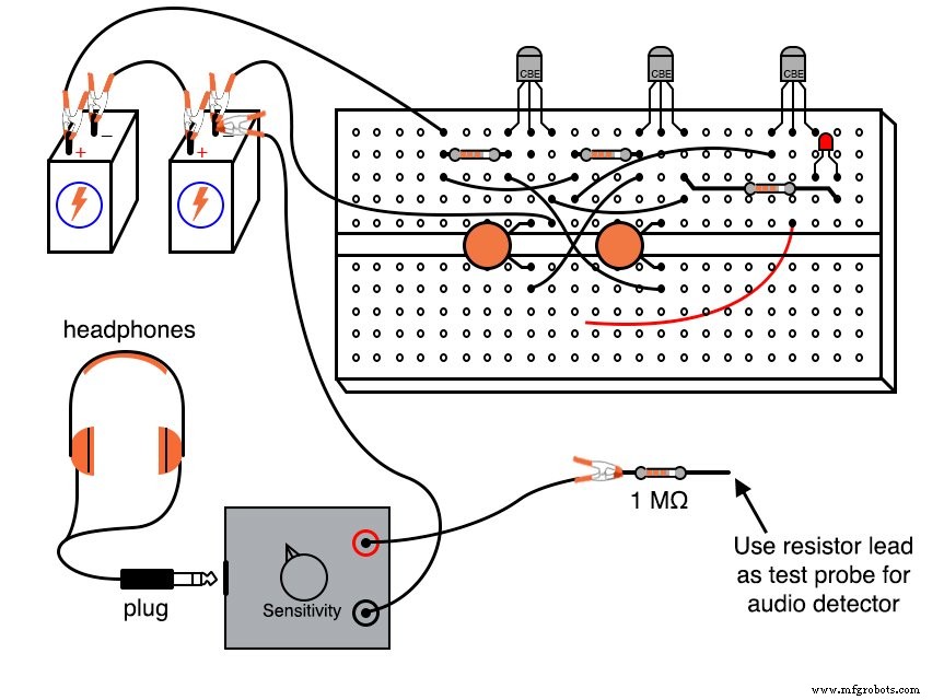 Build a Low‑Frequency Astable Multivibrator Audio Oscillator with Discrete Transistors