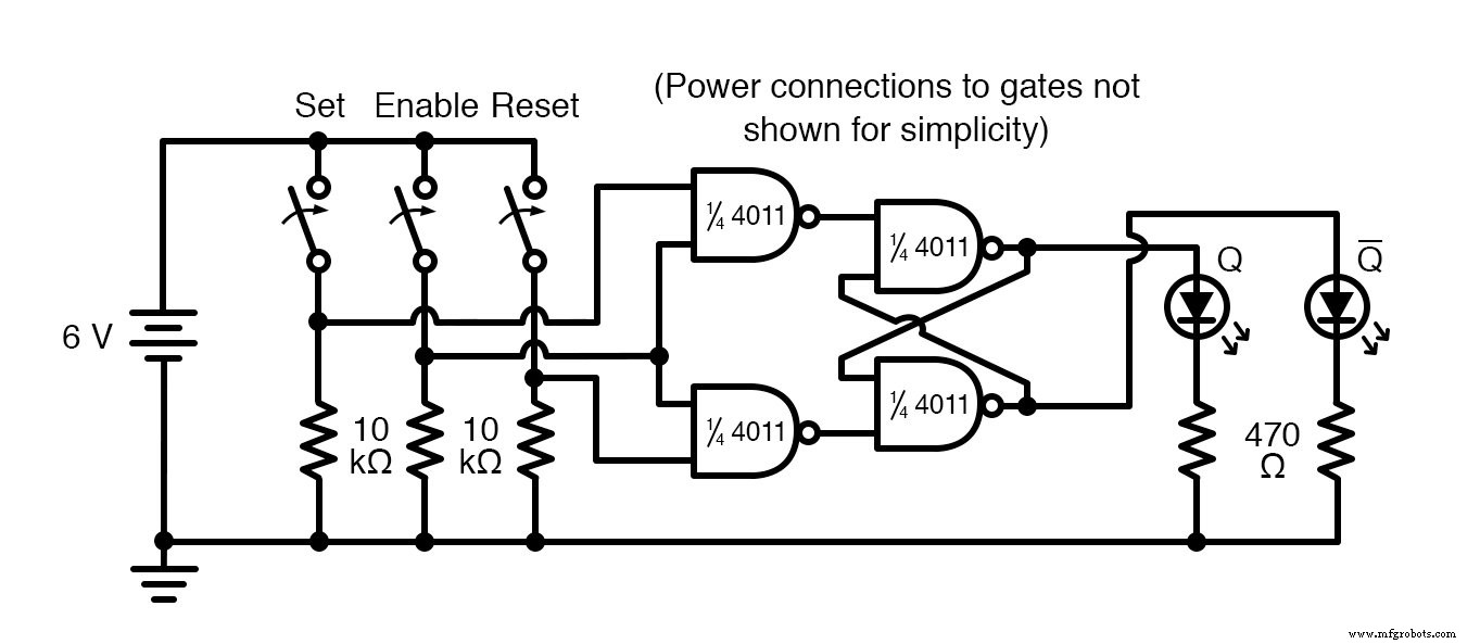 Building an Enabled NAND‑Gate SR Latch: Parts, Design, and Operation