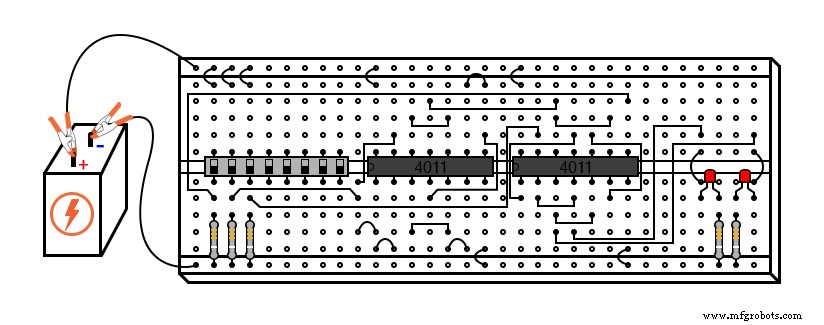 Building a NAND‑Based Set‑Reset Flip‑Flop Circuit