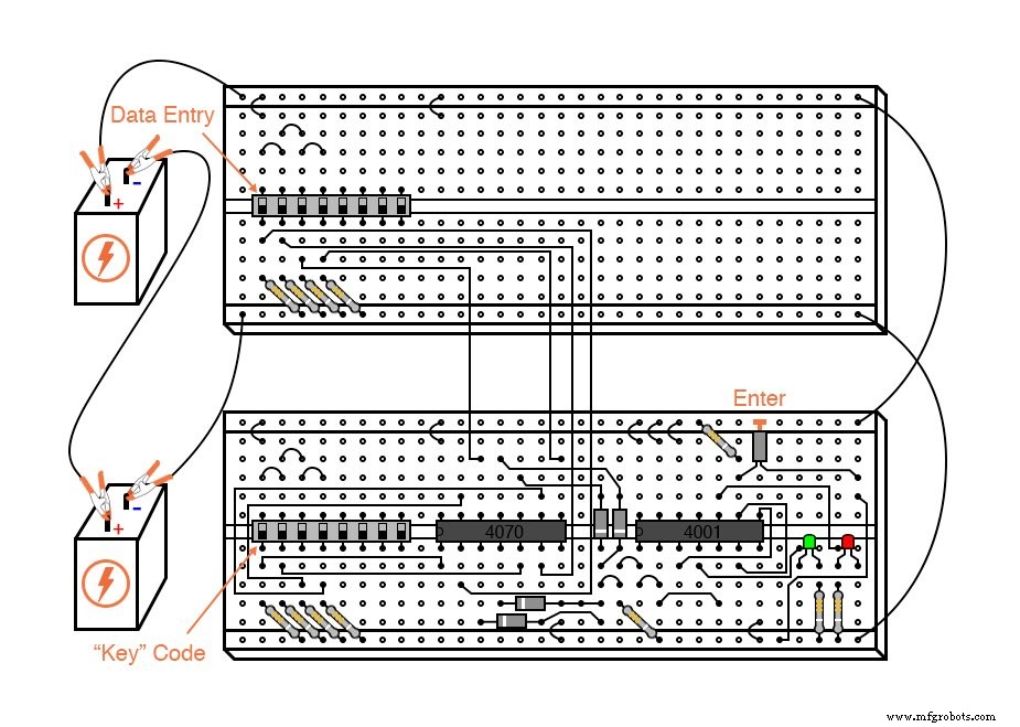 Designing a 4‑Bit Combination Lock with XOR & NOR Gates