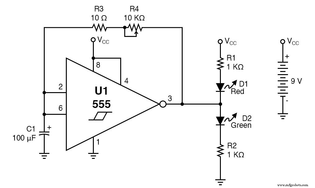 555 Hysteretic Oscillator – Build a Classic RC Multivibrator