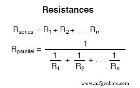 Series and Parallel Component Calculations – Resistances, Inductances, Capacitances