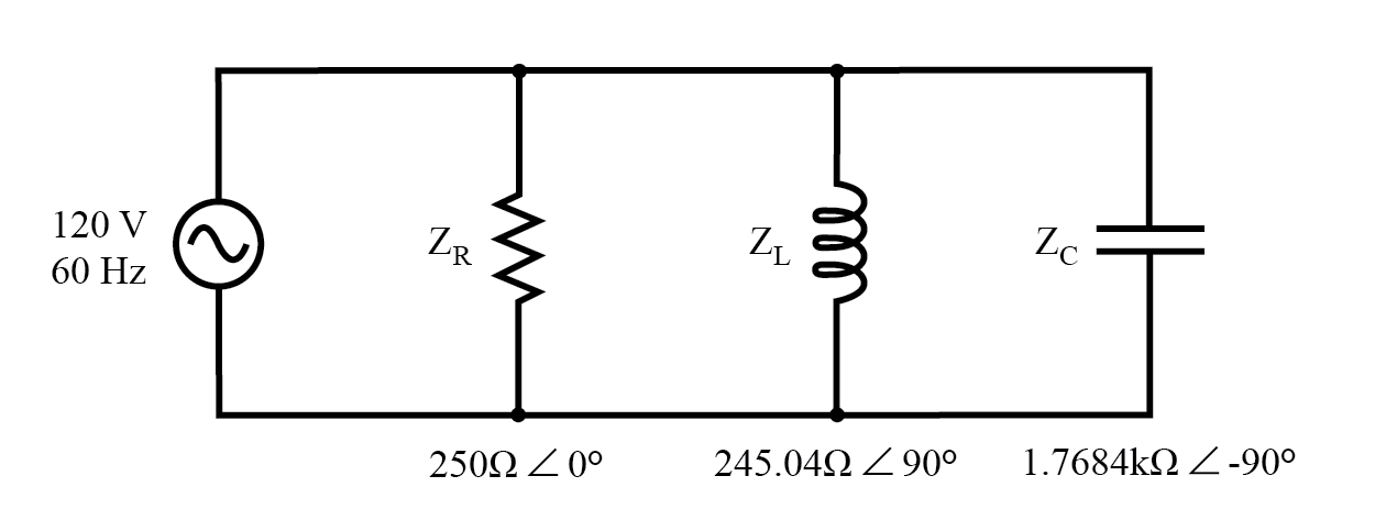 Analyzing a Parallel R‑L‑C Circuit: Impedance, Current, and SPICE Simulation