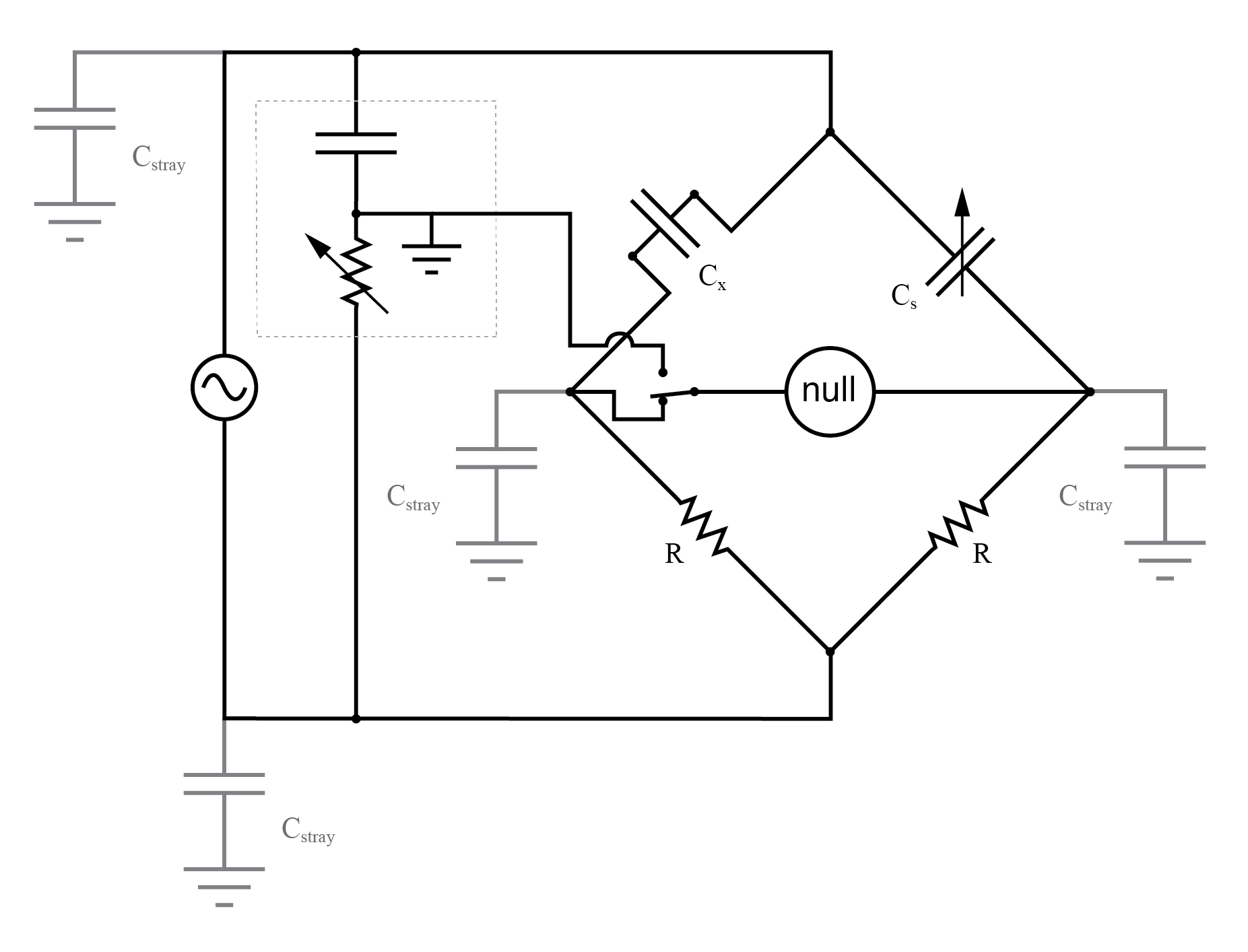 AC Bridge Circuits: Precise Impedance Measurement with Balanced Ratios