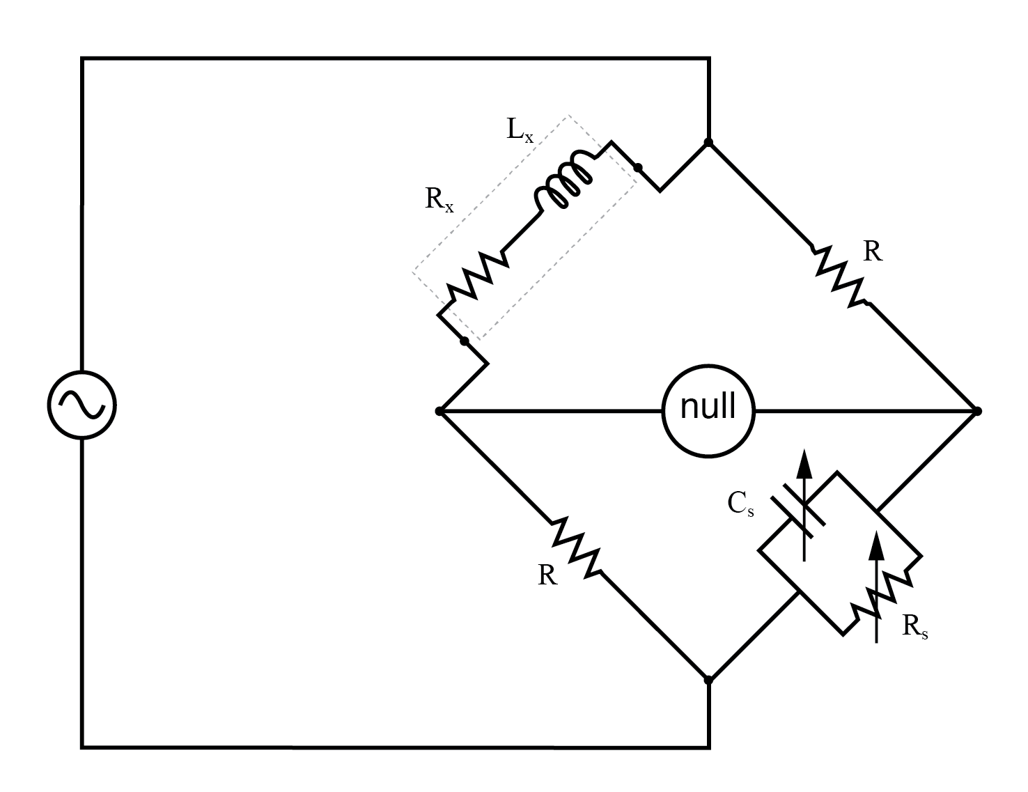 AC Bridge Circuits: Precise Impedance Measurement with Balanced Ratios