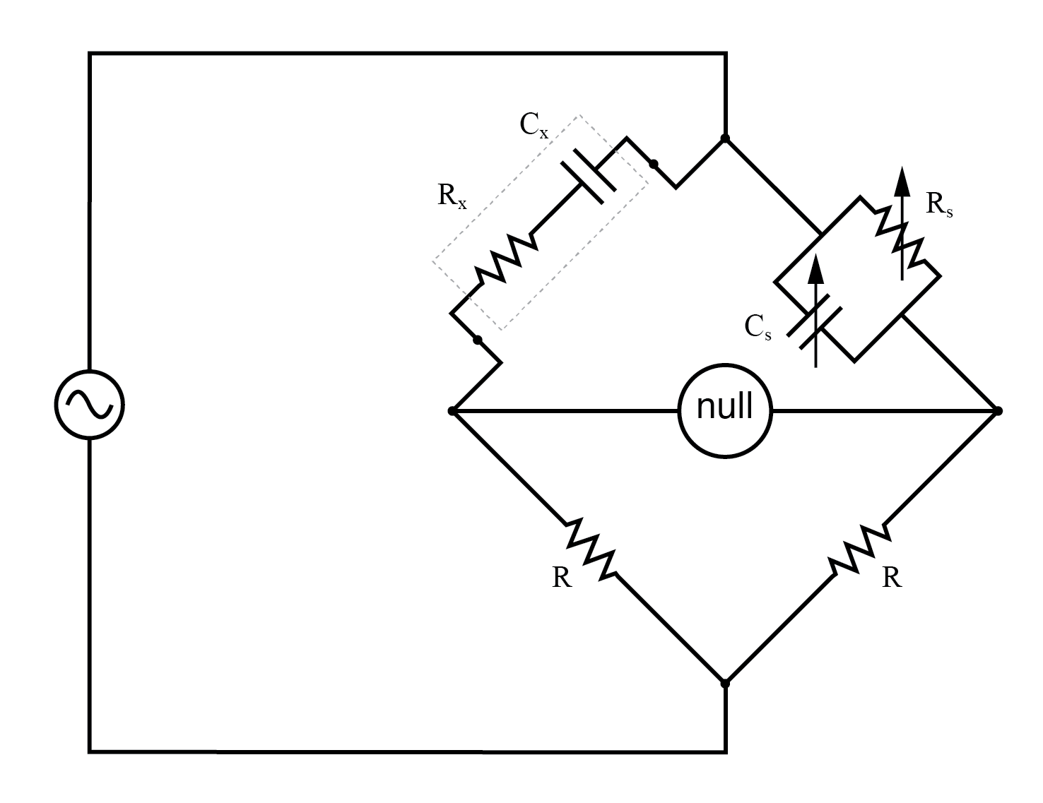 AC Bridge Circuits: Precise Impedance Measurement with Balanced Ratios