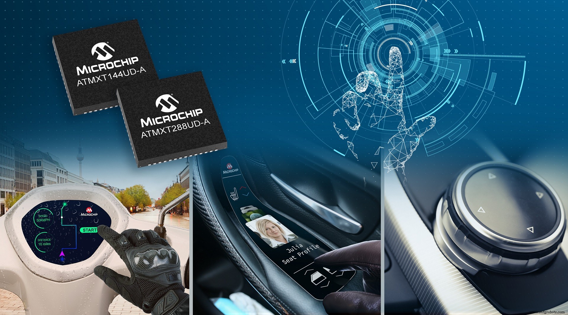 Microchip Introduces MXT288UD/MXT144UD: Ultra‑Compact, Weather‑Proof Touch Controllers for Automotive Smart Surfaces