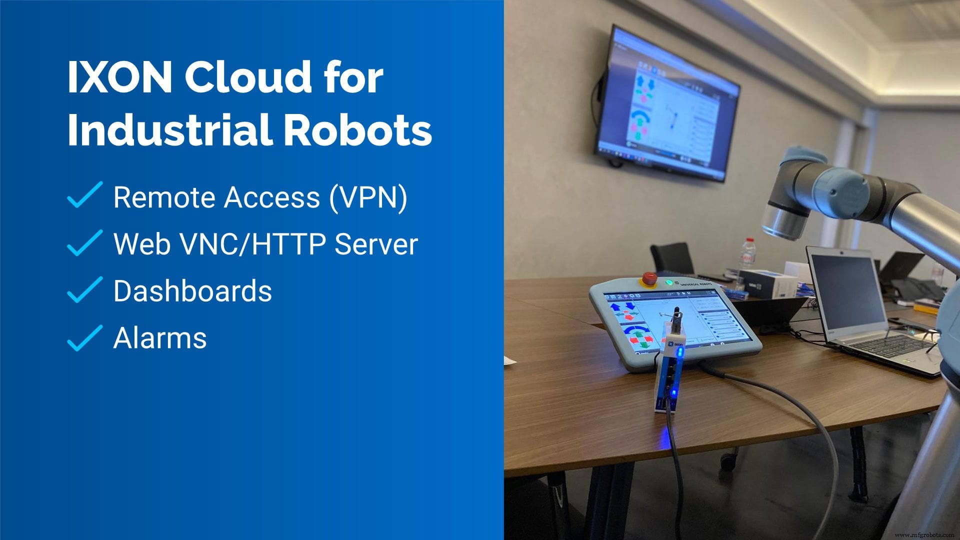 Secure Remote Access, Service, and Monitoring for Industrial Robots & Cobots