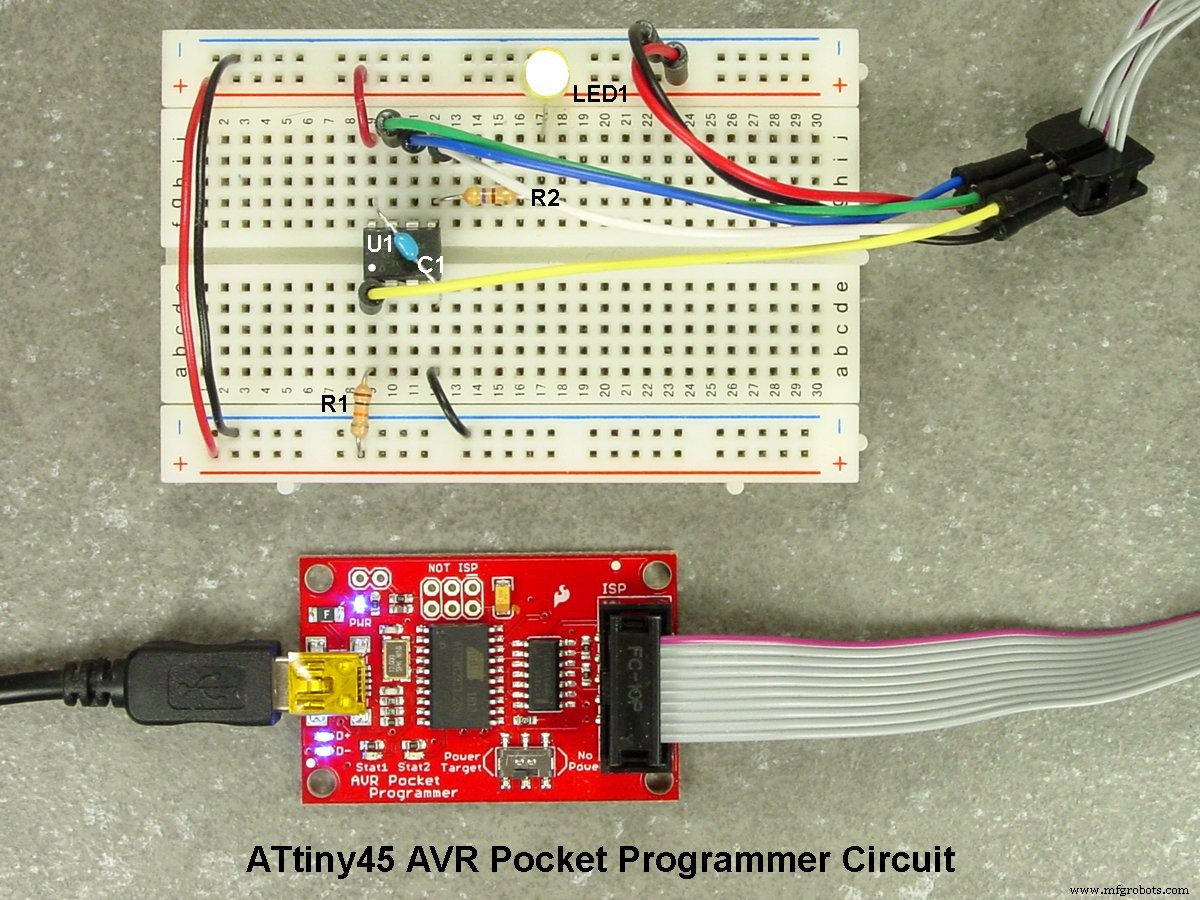 Programming ATmega328P & ATtiny45 with Atmel Studio 7 – Breadboarding & Software Setup
