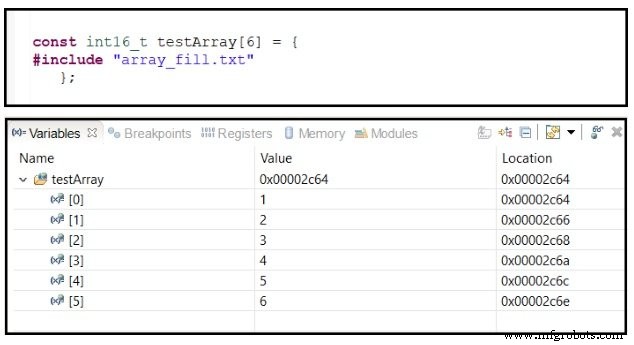 Embedded Firmware: Best Practices for Initializing C Arrays with External File Data and Signal Waveforms