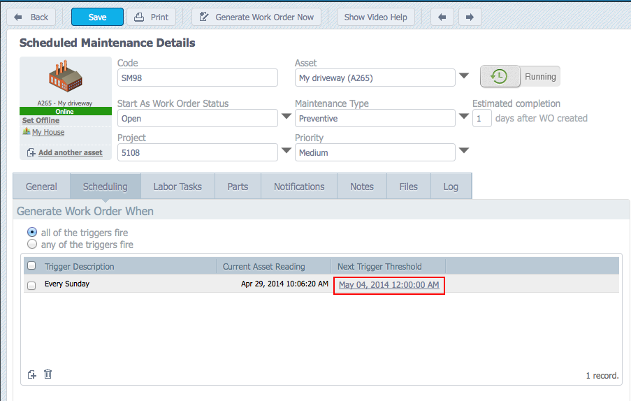 Enhanced Visibility and Tracking for Scheduled Maintenance in CMMS
