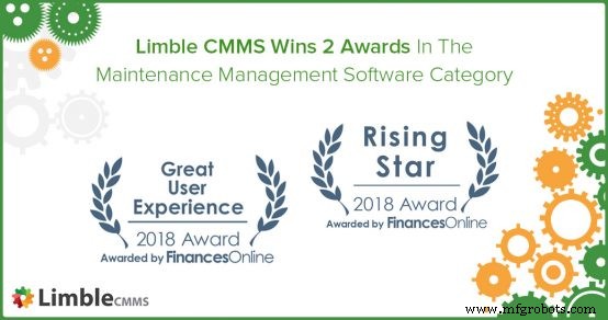 Limble CMMS Secures Rising Star and Great User Experience Awards from Finances Online