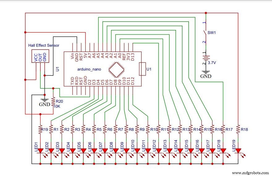 Arduino POV Clock: Build a Persistance‑of‑Vision LED Display