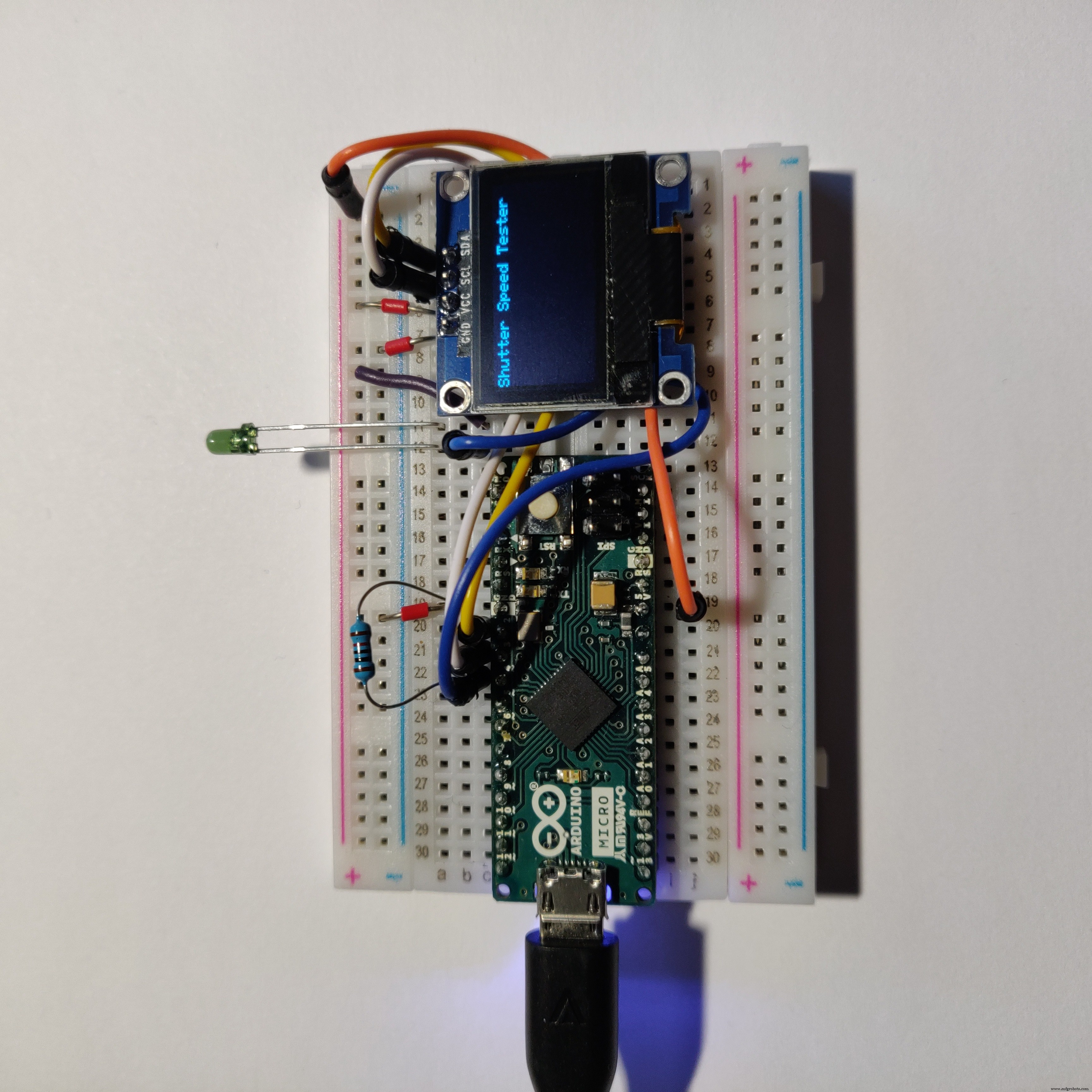 Arduino‑Based Shutter Speed Tester for Classic Film Cameras