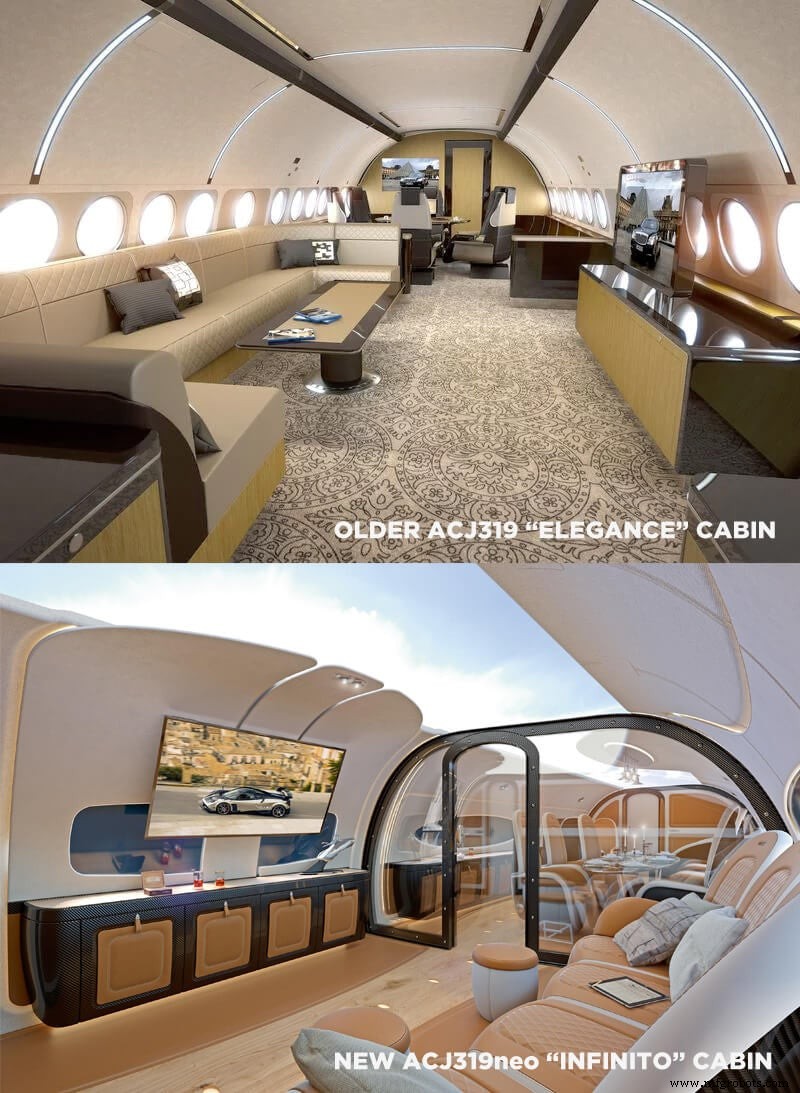 Airbus & Pagani Introduce Infinito: A Digital-Ceiling Cabin for the ACJ319neo