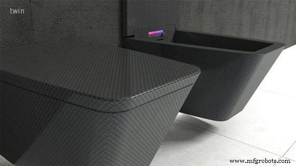 Nerocarbonio: The Modern Carbon Fiber Toilet & Bidet by Alberto Del Biondi