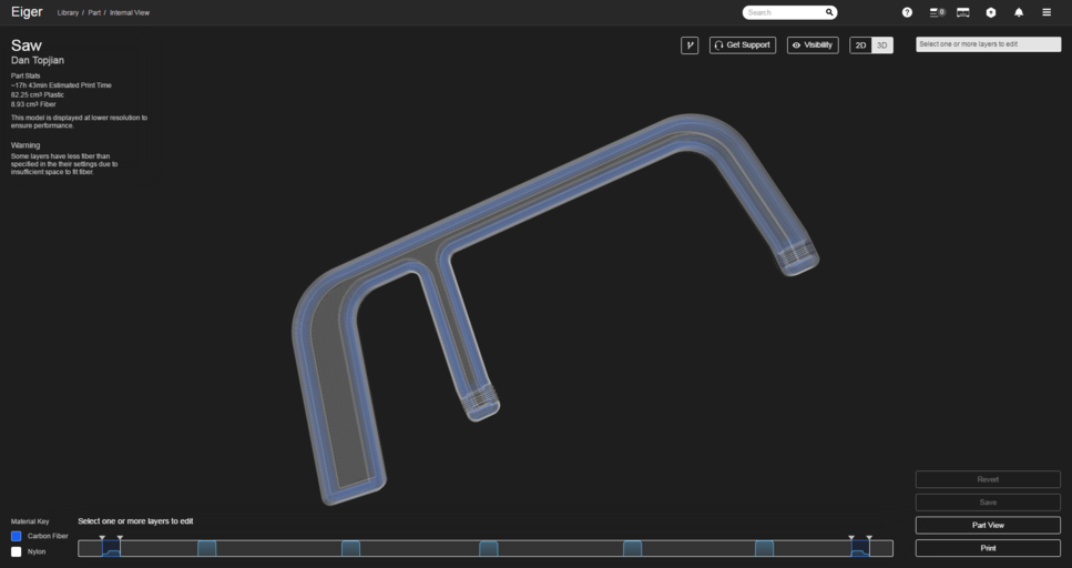 Carbon‑Fiber Hacksaw: A Lightweight Tool Printed on the Markforged Mark Two