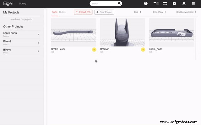 Introducing Projects in Eiger: Organize Your 3D Printing Library with Ease
