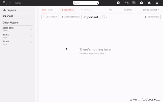 Introducing Projects in Eiger: Organize Your 3D Printing Library with Ease