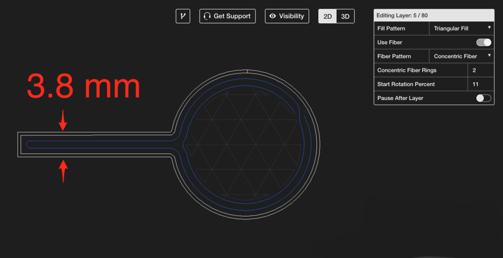 Designing with Markforged Composite Filaments: Minimum Feature Sizes for Optimal Reinforcement
