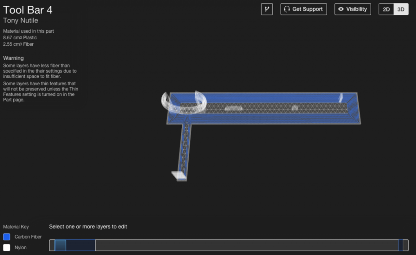 Tony Nutile’s Nylon Spool & Carbon‑Fiber Tool Rack for Mark One Printers