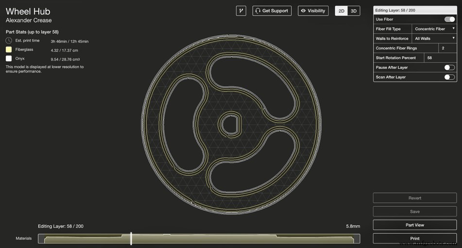 Eiger Update Adds Internal Concentric Fiber Reinforcement for Efficient 3D Printing