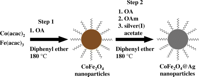 Rapid One‑Pot Synthesis of Monodisperse CoFe₂O₄@Ag Core–Shell Nanoparticles with Exceptional Plasmonic and Magnetic Properties