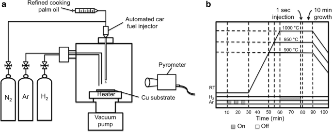 Efficient Large-Area Single-Layer Graphene on Copper via Refined Palm Oil and Spray-Injector CVD