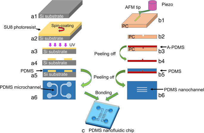 Precision Fabrication of PDMS Nanofluidic Chips via AFM Tip‑Based Nanomilling