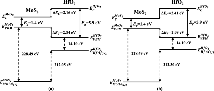 Engineering Band Alignment in MoS₂/HfO₂ Heterojunctions via Controlled Nitridation