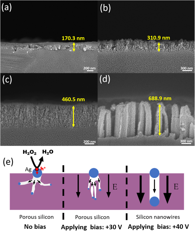 Accelerated, Directionally Controlled Silicon Nanowire Arrays via Electric Field‑Assisted Metal‑Assisted Chemical Etching
