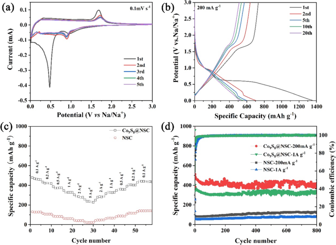 Co9S8 Nanostructures with N,S-Doped Carbon Coating: High-Performance Sodium-Ion Battery Anodes