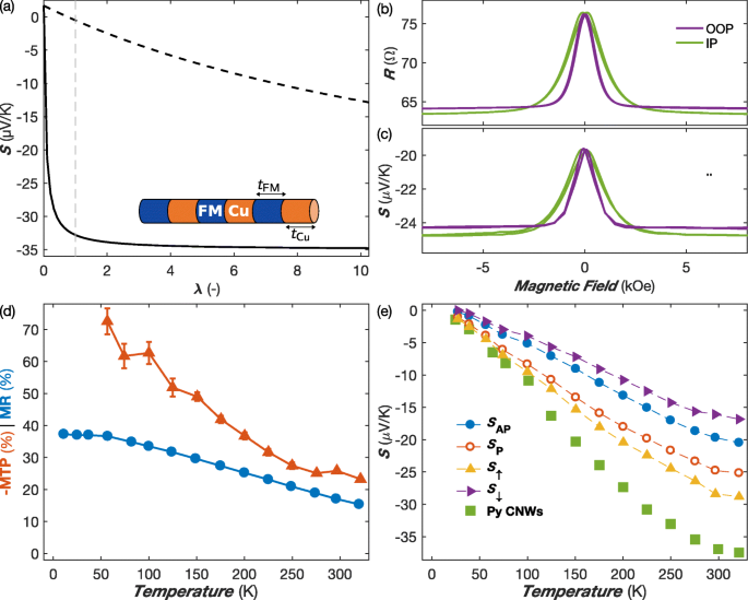 Significant Spin‑Dependent Thermoelectric Phenomena in NiFe Nanowire Networks