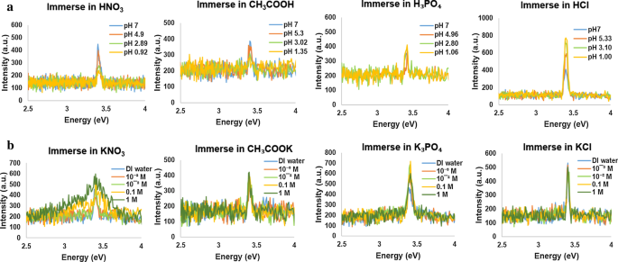 Stable, Reversible Photoluminescence of GaN Nanowires in Aqueous Solutions Tuned by Ionic Concentration