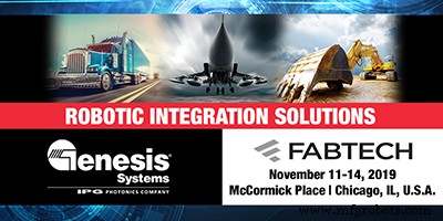 Genesis Systems Showcases Cutting‑Edge Laser and Industry 4.0 Solutions at FABTECH 2019