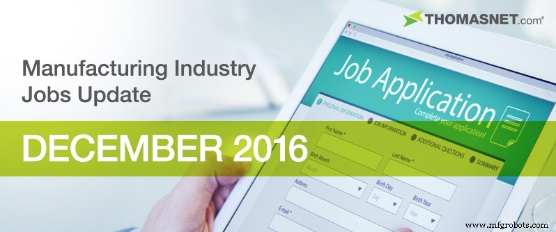 December 2016 U.S. Manufacturing Jobs Update – Growth & Reshoring Insights