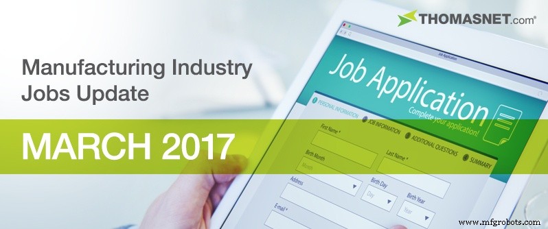 US Manufacturing Jobs Outlook – March 2017 Industry Update