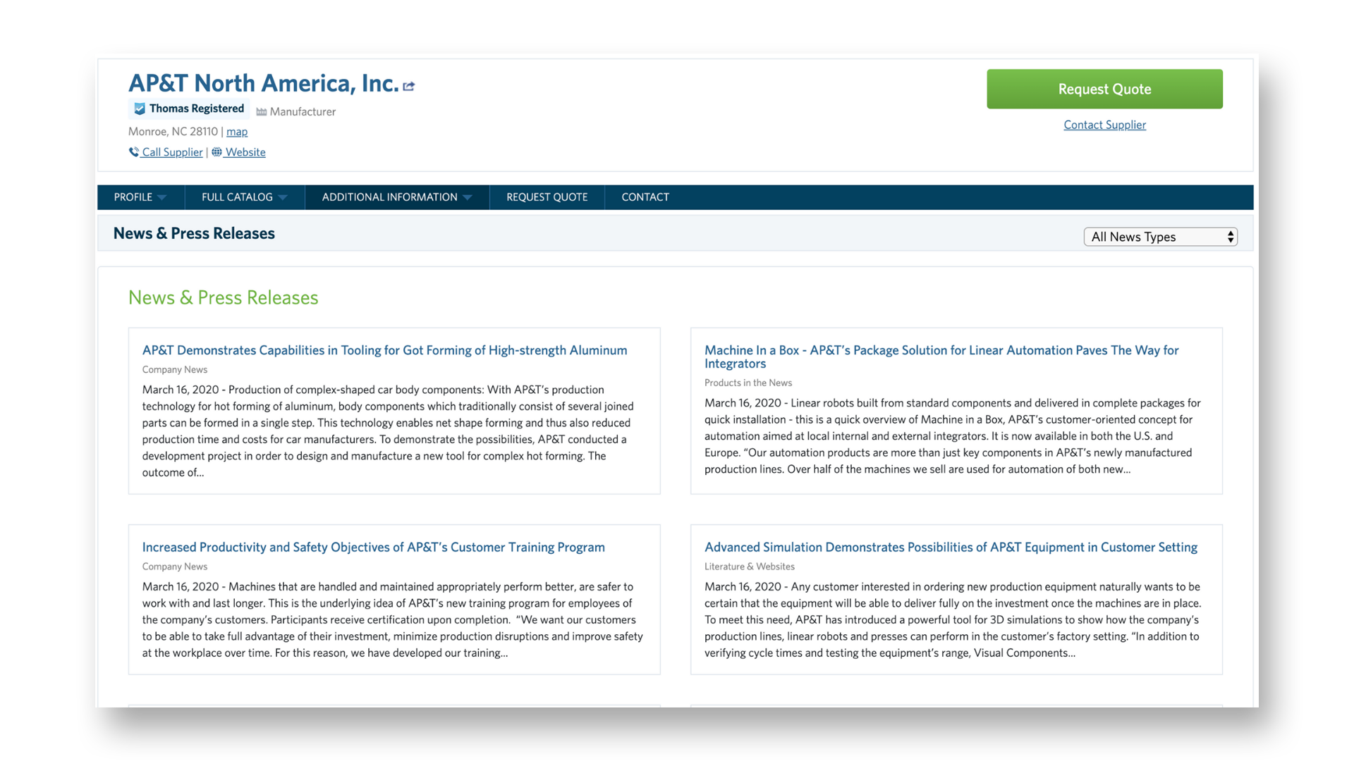 East Coast s Top 10 ThomasNet Company Profiles – Proven Excellence