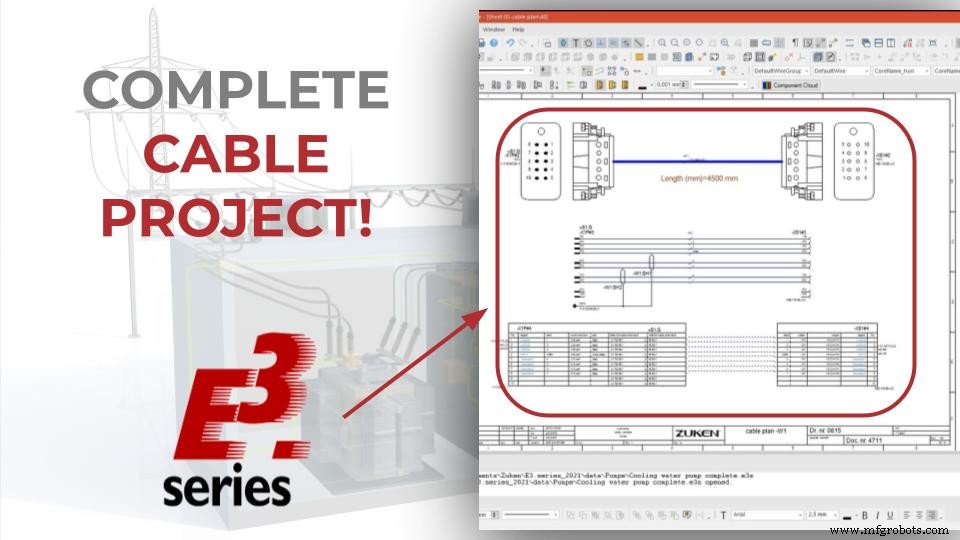 E3.cable: Comprehensive Cable Design Software for Optimized Electrical Harnesses