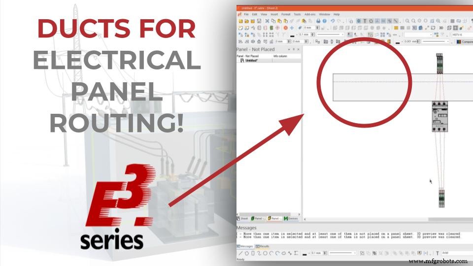 Master Cable Duct Installation in Electrical Panels Using E3.series