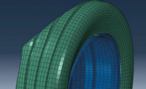 Simulating Tire Failure in Small Overlap Frontal Collisions: Impact on Vehicle Dynamics