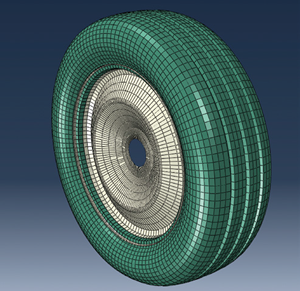 Simulating Tire Failure in Small Overlap Frontal Collisions: Impact on Vehicle Dynamics