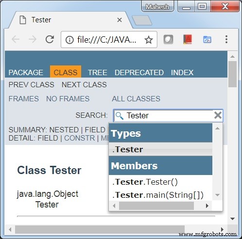 Java 9: Generate HTML5 JavaDocs with the Javadoc Tool