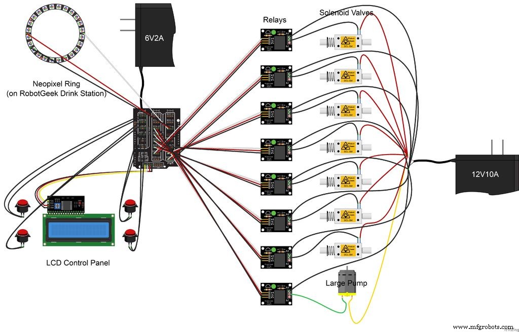 Arduino-Driven 6-Shooter Drink Mixing Station – Build Your Own Cocktail Automator