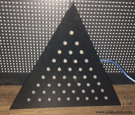 Dynamic LED Triangle Art: Build a 45-LED RGB Display with Arduino UNO